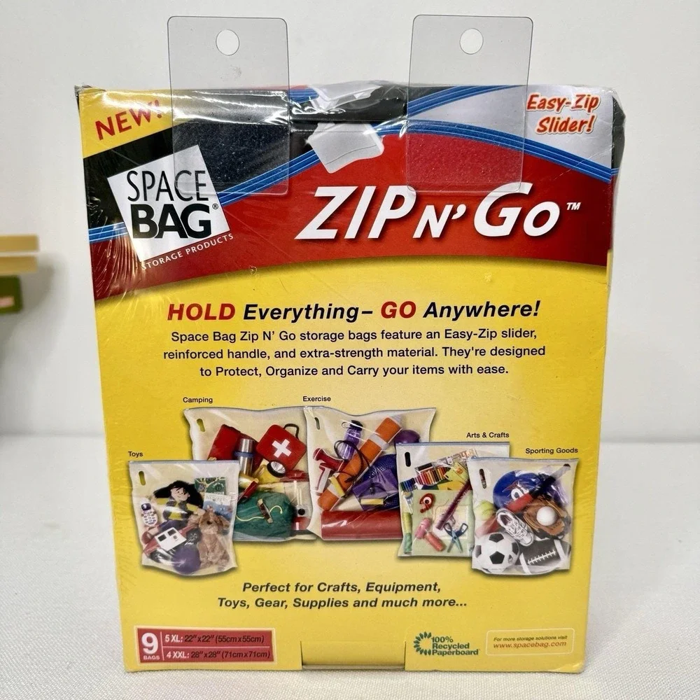 Zip N' Go by Space Bag 9 Bag Value Pack XL XXL New Sealed